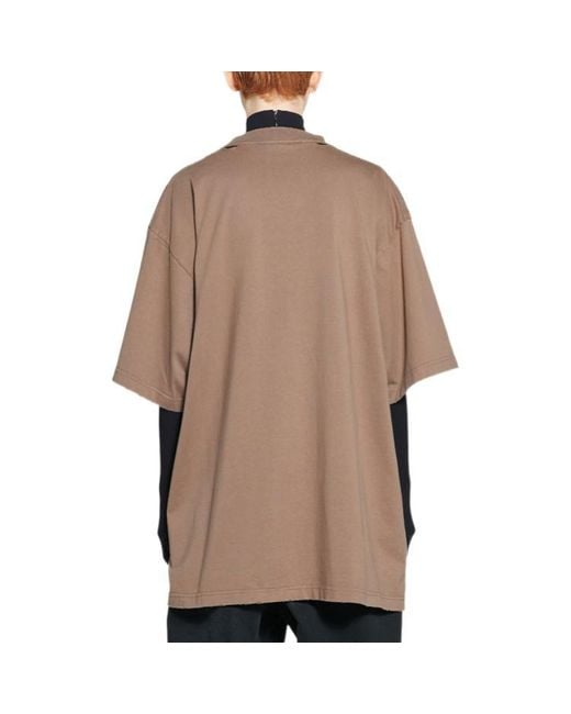 Balenciaga Natural Caps T-Shirt Boxy Fit