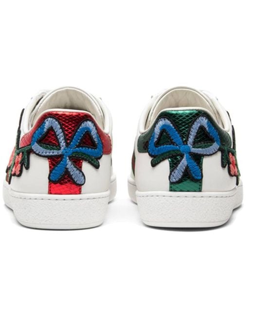 Gucci Blue (Wmns) Ace Embroidered 'Floral'
