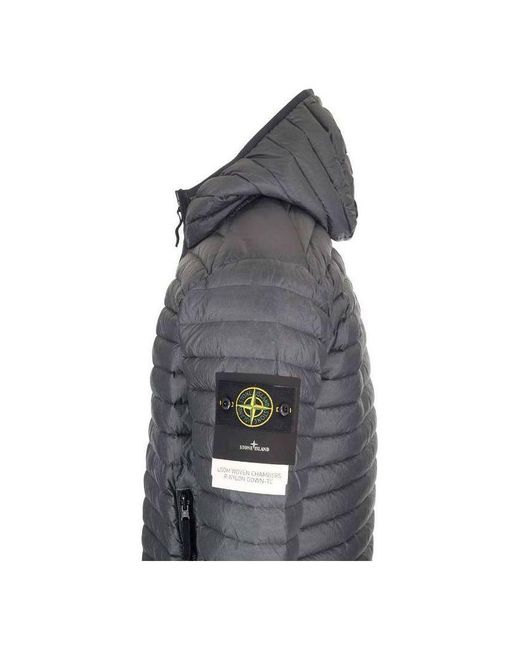 Stone Island Gray Light Puffer Packable Jacket 'Lead' for men