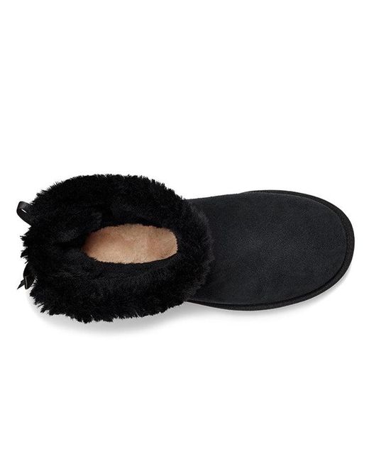 Ugg Black (Wmns) Mini Bailey Brooch Fleece Lined