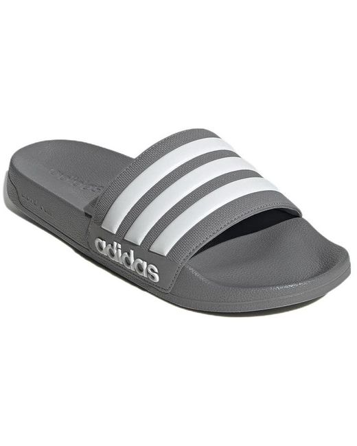 Adidas Gray Adilette Shower Slides Cozy Wear-Resistant Slippers for men