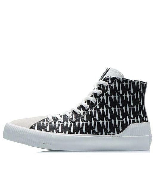 Li-ning Black X Jason Wu Canvas Hi Shoes for men
