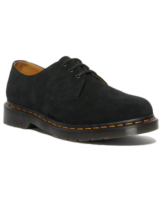 Dr. Martens Black (Wmns) 1461 Suede Oxford Shoes