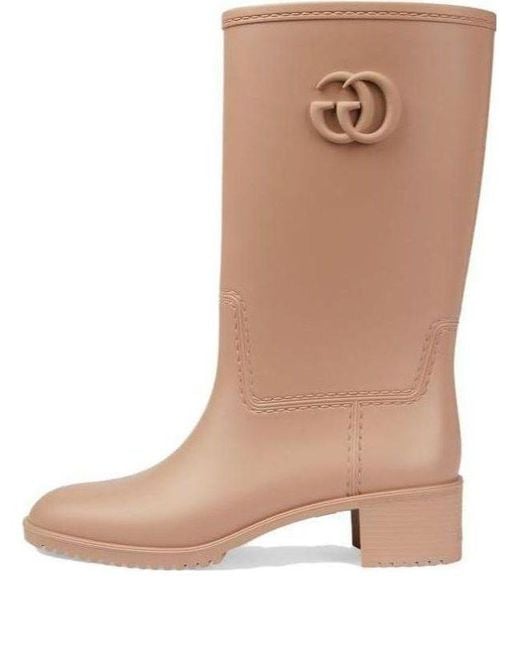 Gucci Natural (Wmns) Double G Rain Boot 'Light Rubber'