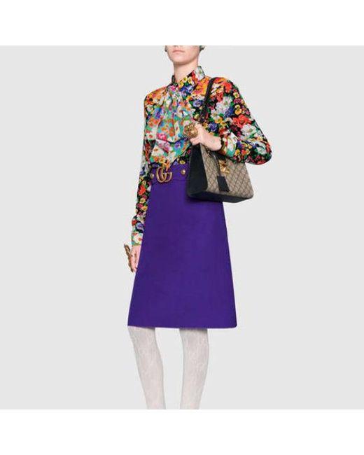 Gucci (Wmns) Padlock Metallic Bee Printing Logo Canvas Chain Handbag Small Classic