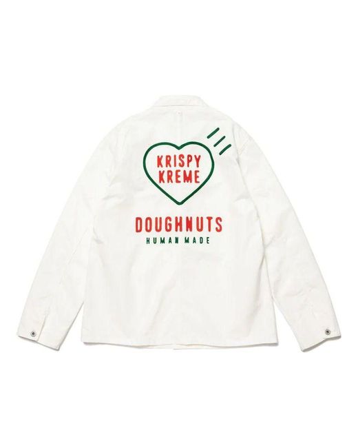 Human Made White X Krispy Kreme Factory Jacket for men