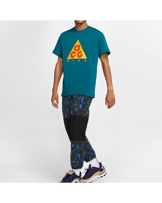 Nike Blue Acg Series Classic Logo Printing Casual Short Sleeve for men