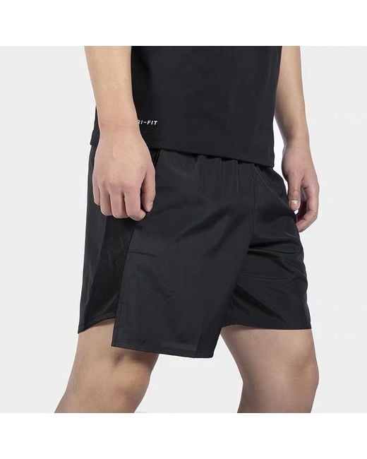 Nike Black Challenger Dri-Fit Non-Liner Running Quick-Dry Shorts for men