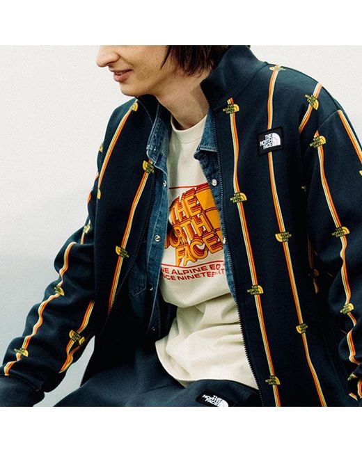 The North Face Blue Stripe Track Jacket for men