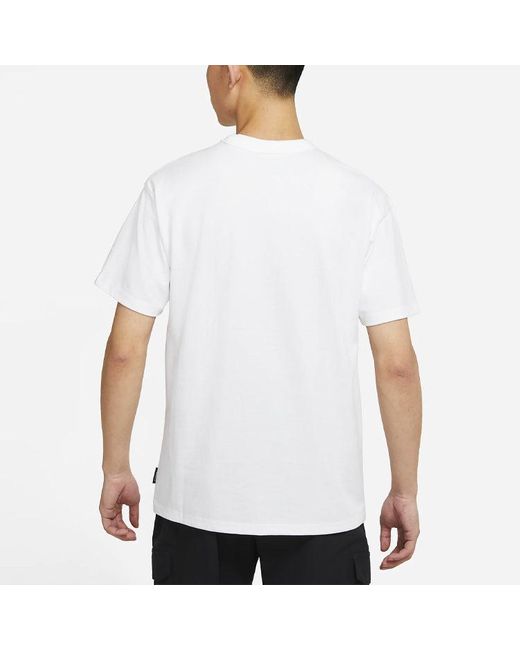 Nike White Sportswear Swoosh Casual Sports Round Neck Logo Pocket Short Sleeve for men