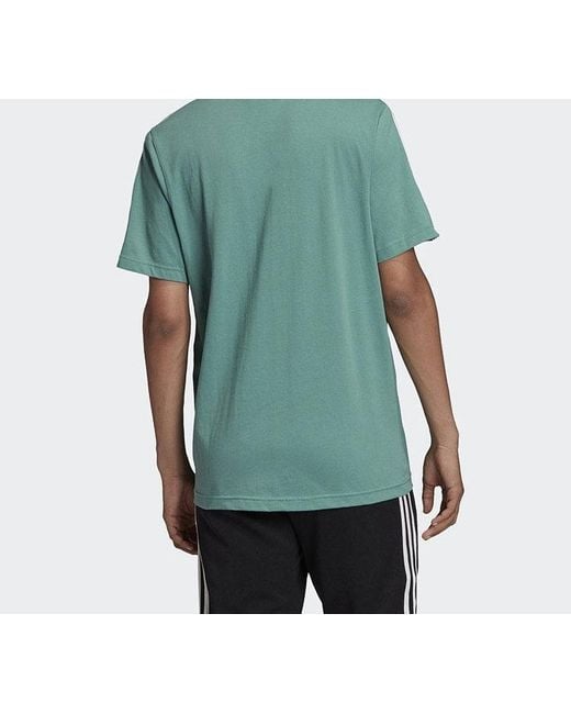 Adidas Green Originals Classic Logo Short Sleeve for men