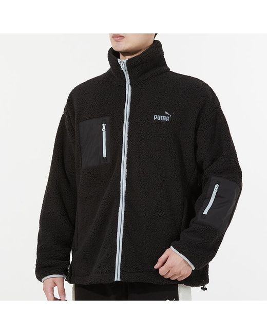 PUMA Black Sherpa Bonded Jacket for men