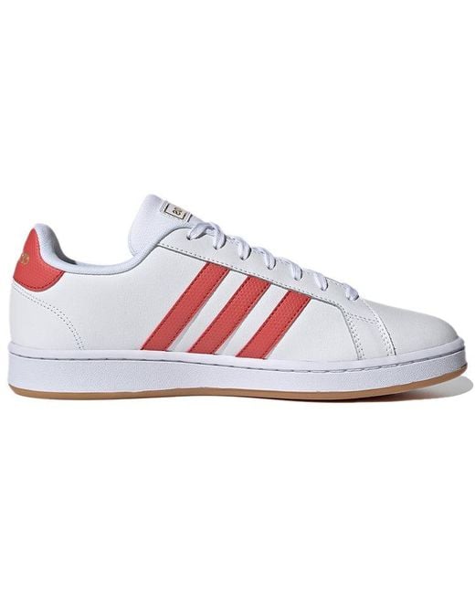 Adidas White Grand Court Crew' for men