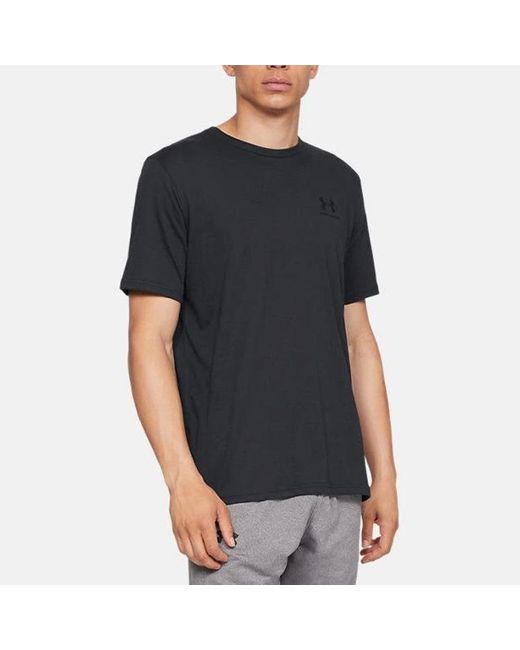 Under Armour Black Sportstyle Training Sports Short Sleeve Couple Style for men
