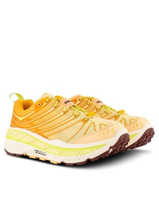 Hoka One One Yellow Stinson Evo Og 'Solar Flare Cantaloupe' for men