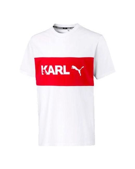 PUMA Red Fendi Crossover Round Neck Short Sleeve for men