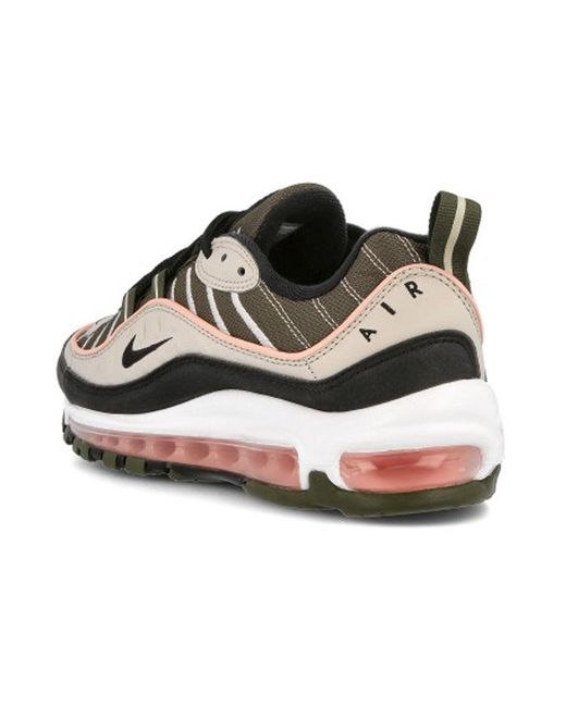 Nike Black (Wmns) Air Max 98 'Cargo Khaki Coral'