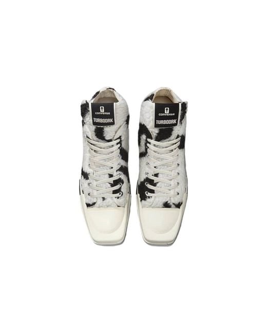 Converse Brown Rick Owens X Drkshdw Turbodrk Chuck 70 High 'Zebra' for men
