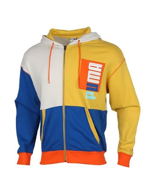 PUMA Orange Full-Zip Hooded Jacket for men