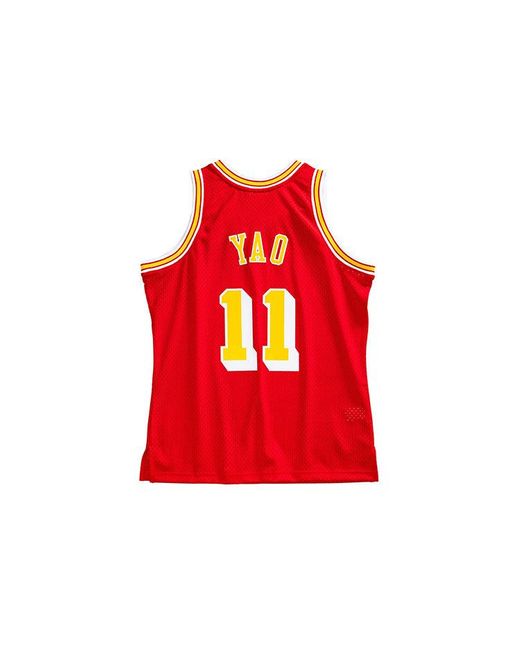 Mitchell & Ness Red Nba Houston Rockets Yao Ming #11 04-05 Swingman Jersey for men