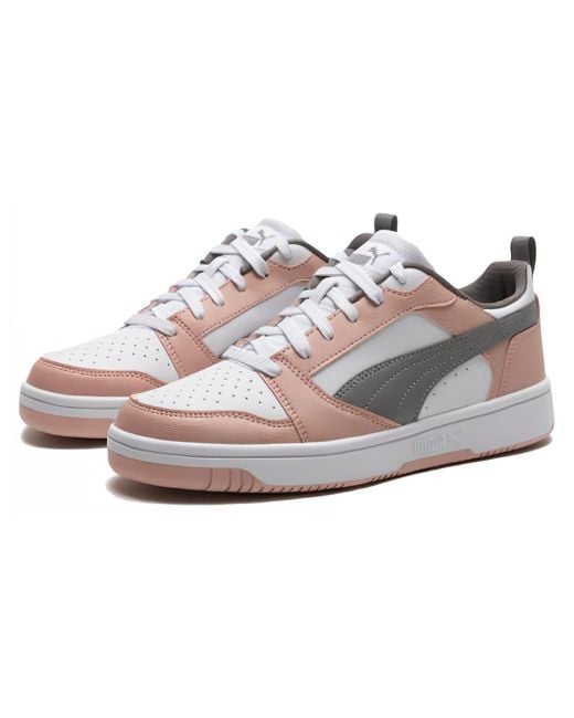 PUMA White (Wmns) Rebound V6 Low 'Rose Quartz'