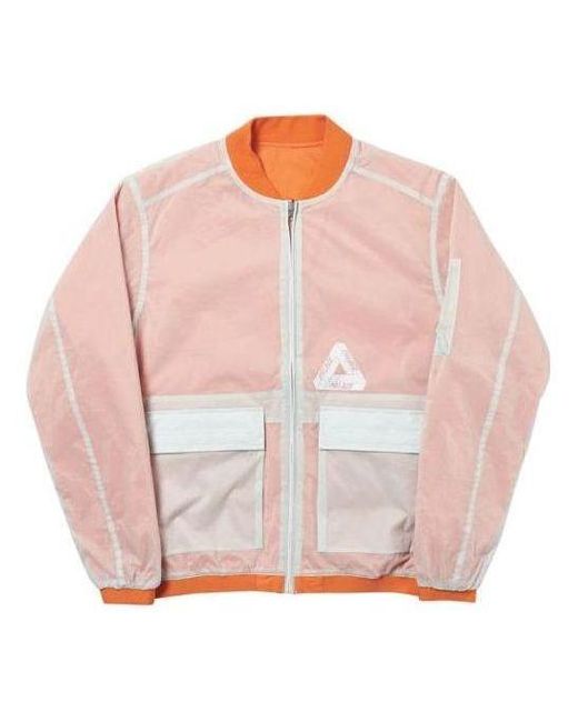 Palace Pink Reversible Overplay Bomber Jacket for men