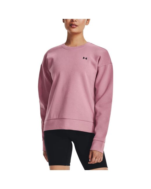Under Armour Pink (Wmns) Unstoppable Fleece Crew Neck