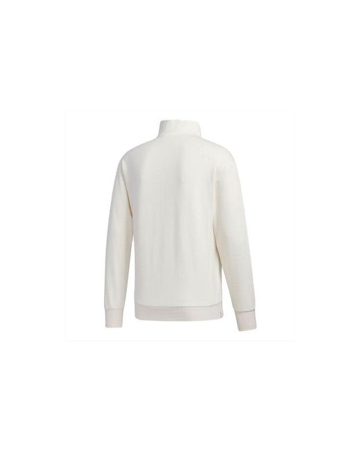 Adidas White [Same To The Left] Wuji High Collar Side Button Sports for men