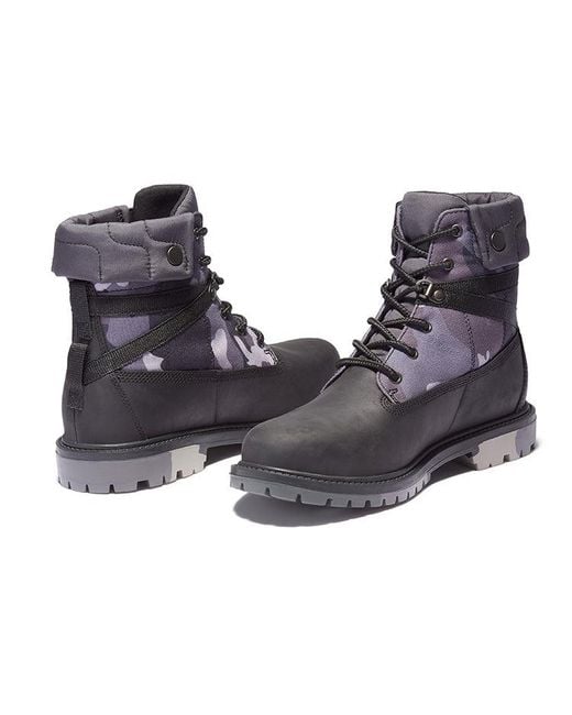 Timberland Black (Wmns) Heritage Ek+ Inch Waterproof Boot Full Grian'