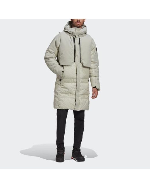 Adidas Gray Outdoor Sports Waterproof Reversible Down Jacket for men