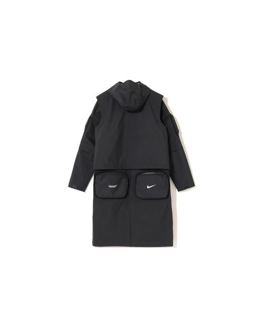 Nike Black Multifunction Detachable Waterproof Hooded Coat Asia Sizing for men