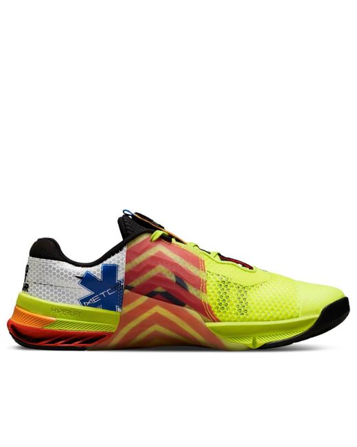 Nike Yellow Metcon 7 Amp 'Volt Bright Spruce Checkered' for men