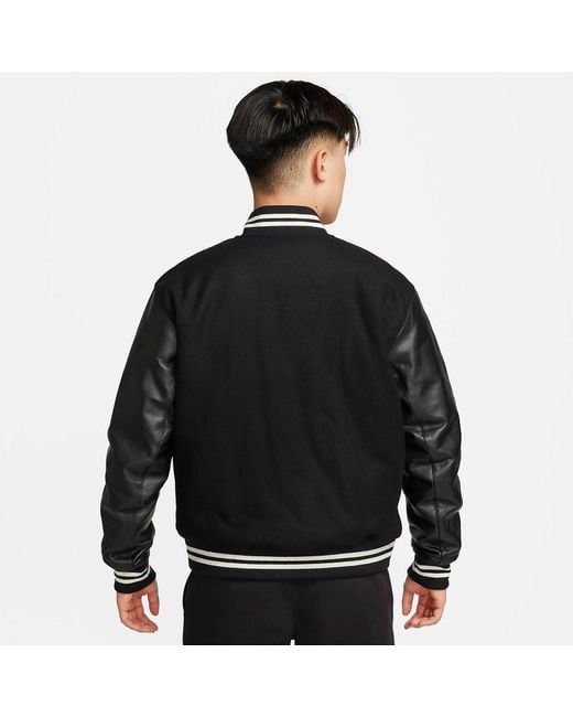 Nike Black Authentics Varsity Jacket for men