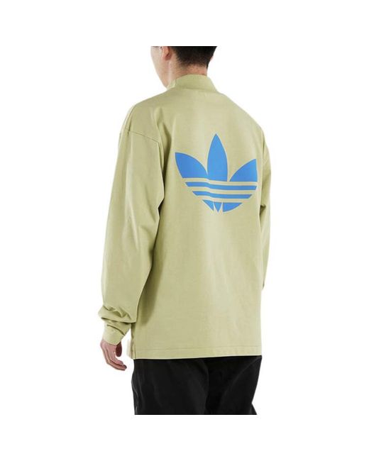 Adidas Green X Fear Of God Crossover Alphabet Logo Round Neck Long Sleeves Autumn T-Shirt for men