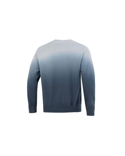 Nike Blue Gradient Logo Casual Loose Long Sleeves Pullover Round Neck Autumn for men