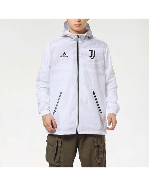 Adidas Blue Juventus Soccer/Football Sports Hooded Jacket for men