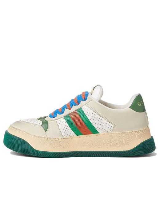 Gucci Blue Screener gg Leather Sneakers