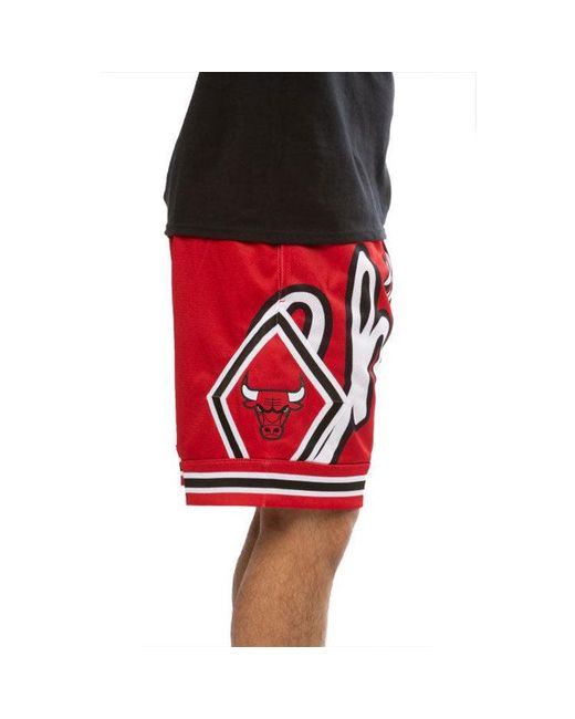 Mitchell & Ness Red X Nba Big Face 2.0 Shorts 'Chicago Bulls' for men