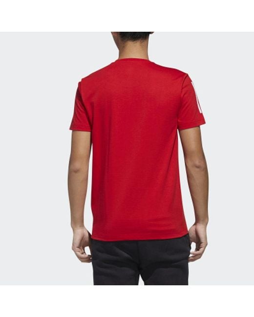 Adidas Red Neo Athleisure Casual Sports Short Sleeve for men