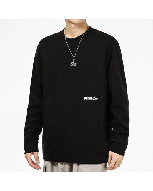 PUMA Black Crew Sweatshirt for men