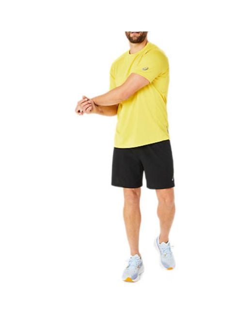 Asics Yellow Actibreeze Jacquard T-Shirt for men
