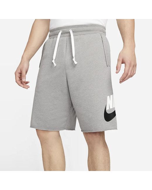 Nike Gray Lacing Breathable Logo Sports Shorts for men