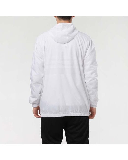 Adidas White Neo Sports Running Training Windproof Hooded Jacket for men
