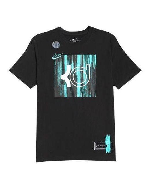 Nike Black Dri-Fit Kd Logo Kevin Durant Printed Tee for men