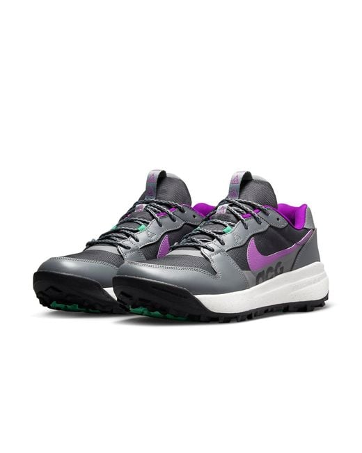 Nike Blue Acg Lowcate 'smoke Grey Vivid Purple' Dx2256-002 Trainers Shoes Uk 8 for men