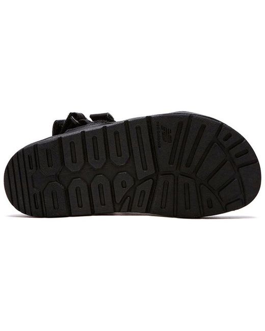 New Balance Black Stripes Casual Style Logo Sandals