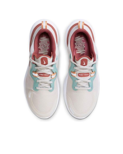 Nike White React Miler 'Light Bone Healing Jade Gelati' for men