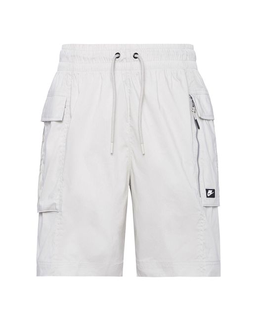 Nike White Running Sports Big Pocket Cargo Shorts Creamy for men