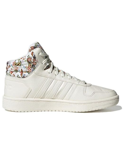 Adidas White (Wmns) Hoops 2.0 Mid
