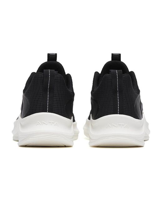 Anta Black The Stroll Running Shoes for men